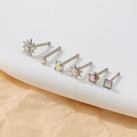 Anneaux de nez 18G 20G en acier chirurgical inoxydable, clous de nez, labrets, bijoux de piercing pour femmes et hommes