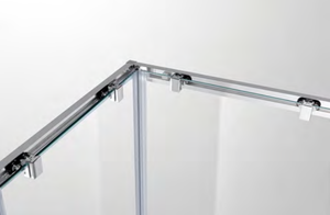 Mampara de Ducha Rectangular Deslizante de Vidrio Templado con Marco de Aleación de Aluminio Cromado de 800*800*1700mm para Gimnasio - Product Image 2