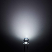 Diodes LED 5 mm, phares à tête de paille, transparents, lumineux, à intensité variable, 5000 K, lumière du jour, garantie 3 ans, composants électroniques