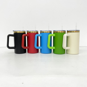 Gobelet de bière à <span class=keywords><strong>café</strong></span> plaqué or avec miroir de Noël enduit de poudre de 20oz avec poignée en plastique amovible pour gravure au laser - Product Image 6