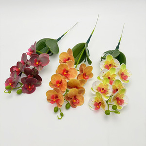 Orchidée Phalaenopsis artificielle Paulon à 7 fleurs, 47 cm de haut, pour la décoration de la maison, du jardin, des mariages et des banquets - Product Image 1