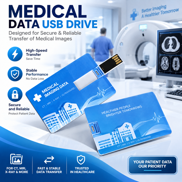 Customized Medical Imaging Machines USB Drive for Hospitals Card USB Card Sticks Flash Drives 1GB/2GB/4GB/8GB/16GB/32G/64GB