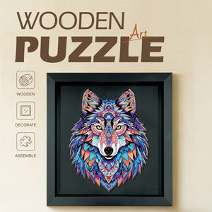 <span class=keywords><strong>Puzzle</strong></span> d'animaux, <span class=keywords><strong>puzzle</strong></span> en bois avec cadre photo, jouet éducatif DIY, puzzles en bois sur le thème du <span class=keywords><strong>loup</strong></span> pour enfants et jeux <span class=keywords><strong>de</strong></span> <span class=keywords><strong>puzzle</strong></span> pour adultes - Product Image 2