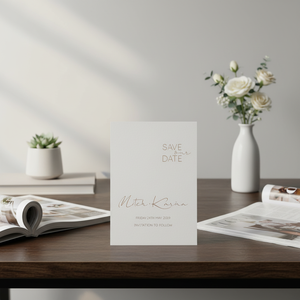 Carte d'invitation de mariage 2026 avec <span class=keywords><strong>impression</strong></span> dorée à chaud, fabriquée en carton ondulé, papier kraft, papier offset, carton - Product Image 1