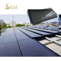 Tuiles solaires BIPV en verre trempé bifacial en silicium monocristallin de 95 W, marchables, pour système solaire domestique, efficacité de 20 %