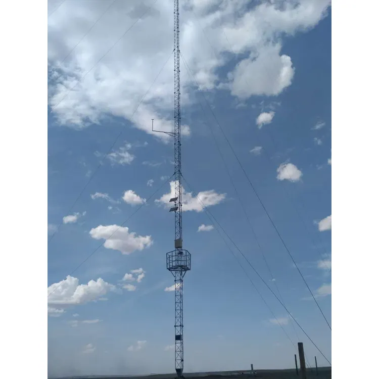 Antena Microwave baja bulat padat, menara komunikasi Guyed 60m 80m 100m 120m 3 kaki
