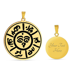 Amuleto Tibetano Mantra Om Mani Padme Hum <span class=keywords><strong>Buda</strong></span> Ojo que Todo lo Ve Collar con Colgante Amuleto de Acero Inoxidable - Product Image 3