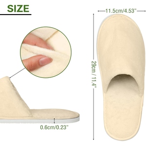 Pantuflas Desechables de Felpa Coral para Hotel y Hogar, Suela de EPE, Invierno, Viaje, Portátiles, Cómodas, Reciclables, Tamaño Viaje - Product Image 3