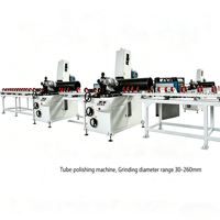 Machine de polissage automatique sans centre pour surfaces extérieures de tuyaux industriels, roulement à engrenages, puissance 5,5 kW, longue durée de vie, acier inoxydable
