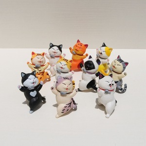 Adorno de Gato Bailarín para Coche, Figura de Gatito Creativa para Decoración Interior de Coche, Mini Juguete de Gato Kawaii para Niños - Product Image 1