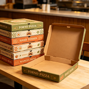 Boîte à pizza en carton ondulé pour four à pierre, personnalisable avec logo, pour cuisson quotidienne, qualité alimentaire, vente en gros OEM ODM Forno Mangia <span class=keywords><strong>Bene</strong></span> - Product Image 1
