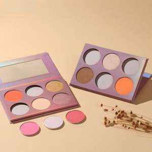 Paleta de Rubor Resistente al Agua Personalizable de Seis Colores, Ingredientes Químicos en Polvo, Acabado Natural para Piel Clara, Profesional de Alta Gama - Product Image 2