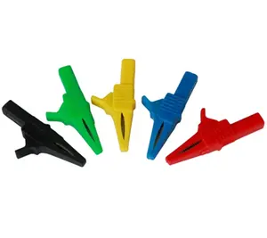 5 Farben Sicherheit Voll plastik Test clip Adapter Konvertierungs stecker mit 4mm Sockel Bananen stecker