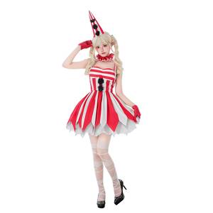 Costume de Clown Maléfique de Cirque pour Halloween, Robe Rouge pour Femme, Tenue de Cosplay Effrayante pour Fête à Thème Horreur et Jeu de Rôle - Product Image 5