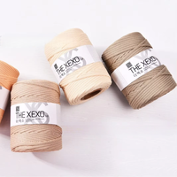 KNOTITUDE Benang Rajut 3mm Khusus untuk Crochet Hook, 100 Yard, 100% Poliester, Bahan DIY untuk Tas Rajut dan Tali Crochet
