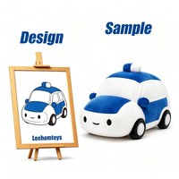 Peluche Voiture de Police Personnalisée Leehom – Adorable Jouet Rembourré en Forme de Véhicule de Transport pour Enfants et Tout-Petits – Idéal pour Anniversaire et Décoration Intérieure