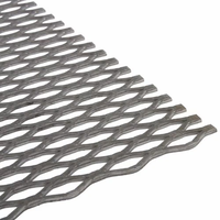 Maille métallique déployée galvanisée de 2MM 3MM d'épaisseur Revêtement en poudre rouge Casiers de pompier Feuille métallique déployée en aluminium