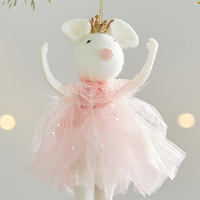 Poupées de ballet en peluche pour arbre de Noël, ornement de Noël, danseuse de ballet en peluche, pendentif personnalisé fait à la main, poupée ange