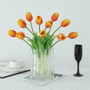 Flores Artificiales de Tulipán de Goma Suave Ice Storm, Blancas, Naranjas, Rosas, Rojas, Amarillas, Rojo Rosa, Moradas, Decoraciones para Bodas y Hogar - Product Image 2