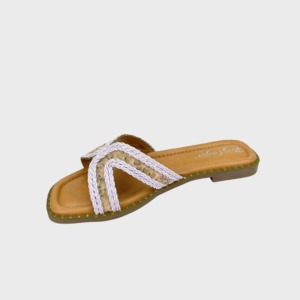 <span class=keywords><strong>Ciabatte</strong></span> estive da donna <span class=keywords><strong>con</strong></span> cinturino incrociato, intrecciate/<span class=keywords><strong>con</strong></span> <span class=keywords><strong>pietre</strong></span>/<span class=keywords><strong>con</strong></span> borchie, a punta aperta, traspiranti, per la spiaggia, all'ingrosso - Product Image 5