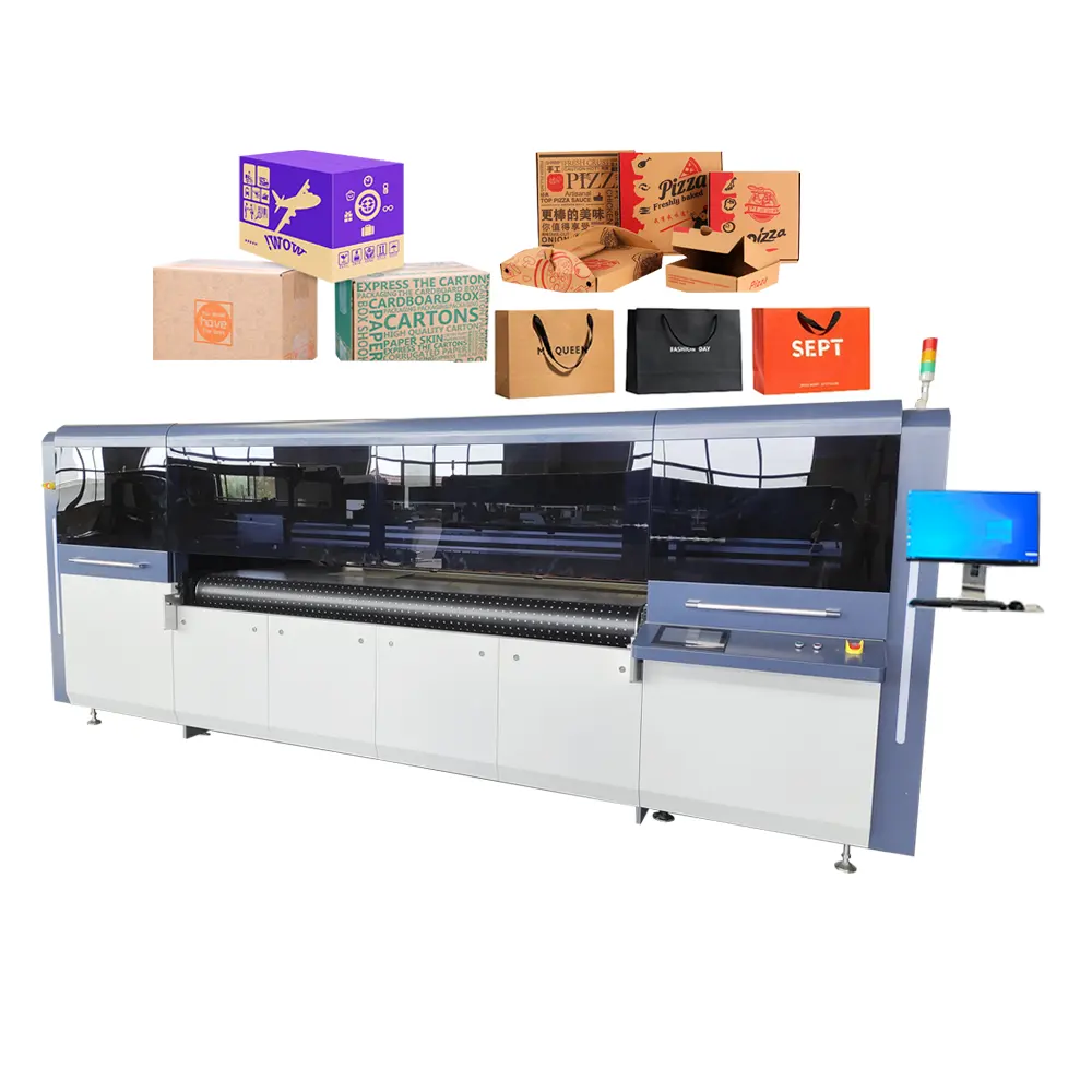 Stampante a 4 colori con rivestimento UV per scatola di cartone ondulato per la stampa e la produzione di macchine