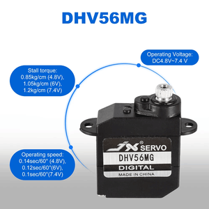 JX Servo DHV56MG DS Digital Coreless 1.2kg 0.10sec Metal Gear HV 5.6g DC4.8V-7.4V 1520s/330Hz <b>RC</b> Cars/<b>Drones</b> DIY Private Mold - Product Image 5