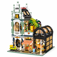 EPT 2892PCS Set de Bloques de Construcción Market Street con Luz LED, Modelo de Arquitectura Modular de Supermercado y Apartamento, Juguete