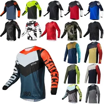 Ciclismo manga corta ciclismo Jersey Motocross pantalones cortos personalizados hombres camiseta bicicleta de montaña ciclismo ropa motocicleta Jersey