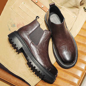 Nouvelles Bottines Rétro 2026 pour Hommes – Chaussures Chaudes Doublées Polaire Style Chelsea Britannique à Enfiler – Bottes Tendance et Élégantes - Product Image 3