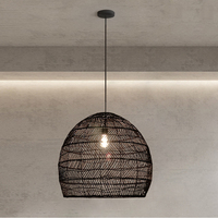 Lampe De tissage en bambou naturel fait à la main Lampada De Bambu Offre Spéciale d'usine lampes suspendues en osier suspension en rotin