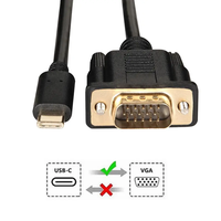 Mindpure 1,8m USB-C zu VGA Kabel 1080P 60Hz Hochgeschwindigkeits-Typ-C zu VGA für MacBook Pro iPad Surface Laptop Projektor Monitor
