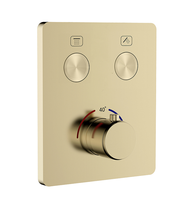 Robinet de douche thermostatique encastré à 2 voies avec bouton poussoir mural pour salle de bain