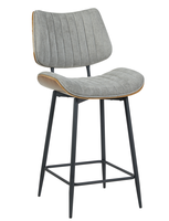 Chaise de comptoir moderne rembourrée en velours, dossier solide, pieds en métal, style minimaliste, pour salon, loisirs, mobilier de maison