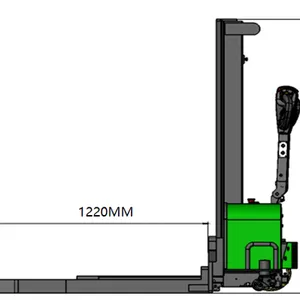 Empilhadeira elétrica com carregamento automático de 1000kg, empilhadeira de paletes