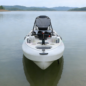 Kayak modular de pedales fácil de transportar, para 1 persona, 2 secciones, kayak de pesca desmontable con motor. - Product Image 2