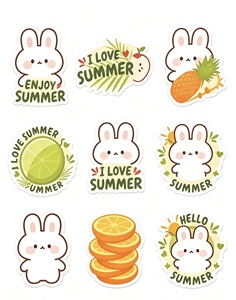 Pegatinas personalizadas económicas para uso promocional, aptas para vasos de plástico desechables, frutas, té, café y productos de vinilo. - Product Image 5