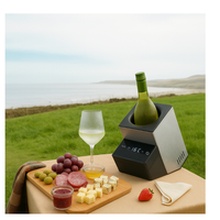 Refroidisseur de vin portable blanc personnalisé Mini refroidisseur à piles pour vin rouge blanc