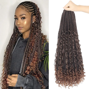 14 pulgadas Boho Box Crochet Hair Bohemian Goddess <span class=keywords><strong>River</strong></span> Bob Box Trenza Crochet Trenzas - Product Image 1