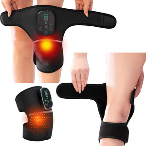 Genouillère chauffante infrarouge avec contrôle numérique, thérapie thermique, protection des articulations, unisexe, noir - Product Image 1