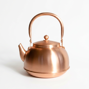 Eco-Friendly <b>Copper</b> Tea Kettle with Lid and <b>Handle</b> Classic Design Made with Recycled Materials for Sustainable Living - I H C - Product Image 1