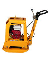 Compacteur à plaques réversible 30KN 5.5HP à essence, piqueur de sol vibrant 42*69cm 110KG, machine de compactage de sol routier robuste