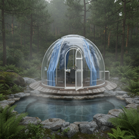 Dôme de maison modulaire personnalisé, imperméable et transparent, préfabriqué pour restaurant, jardin, glamping