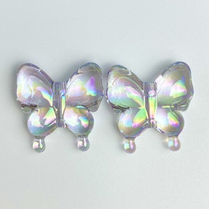 Electroplated UV Color High-transparency <b>Oil</b> <b>Painting</b> butterfly Straight Hole Beads DIY Phone Chains - Product Image 3