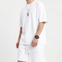 240G Heavyweight Blank Plain Solana Custom Print Logo O-hals Korte Mouw Streetwear T-shirt Oversized Luxe Boxy Cropped