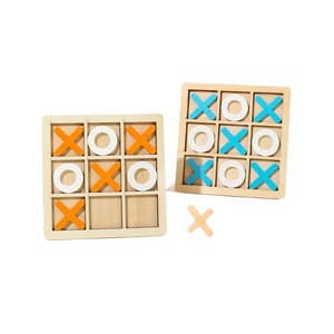 เกมกระดานไม้ติ๊กแท็กโทสำหรับเด็ก 2 ผู้เล่นปริศนาตรรกะทางการศึกษาของเล่นแบบโต้ตอบระหว่างพ่อแม่และลูก - Product Image 5