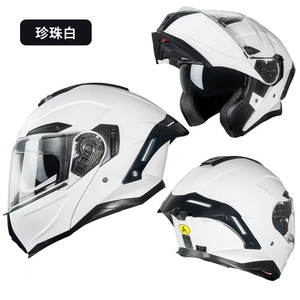 Casco de Motocicleta ABS Resistente de Tres Propósitos con <span class=keywords><strong>Doble</strong></span> Visor para Protección Facial Completa, para Hombre y Mujer - Product Image 4