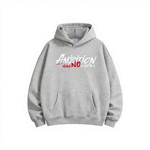 Sweat-shirt surdimensionné personnalisé pour homme, imprimé graphique « Ambition Has No Curfew », en molleton épais - Product Image 2