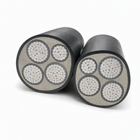 Câble d'alimentation en aluminium YJLV22 3*240+1*120 STA 0.6/1KV isolé XLPE, pour installation directe en terre, destiné aux postes de transformation de construction