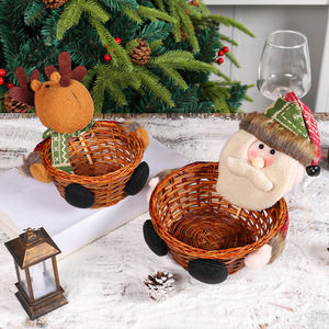 Christmas Decorations Christmas Candy Baskets Plush Toy <strong>Crib</strong> Children's Gift Box Christmas Decoration - Product Image 2