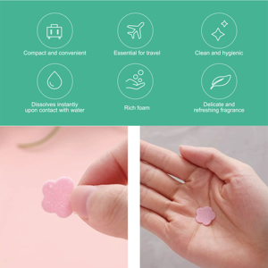 Savon en papier personnalisé avec logo, vente en gros, savon en papier parfumé jetable portable, mini savon en papier pour les <span class=keywords><strong>mains</strong></span>, feuilles de savon en papier de voyage - Product Image 3
